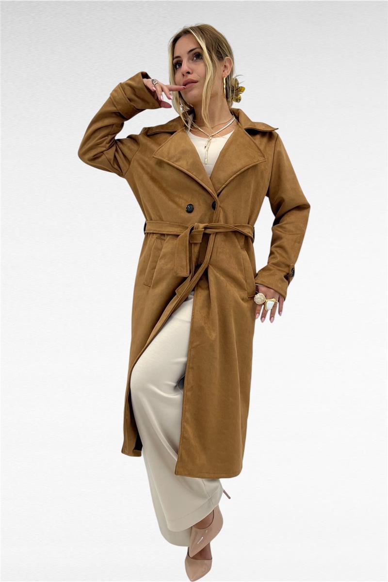 trench in simil camoscio sahara